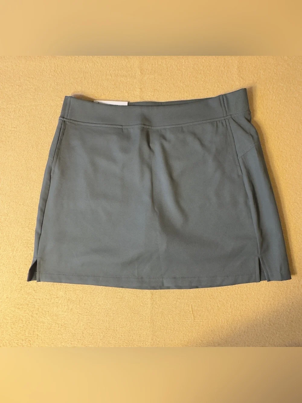 Everyday Stretch Mini Skirt in Slate Green